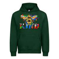 Forest Green bee kind autism Urban Hoodie - Zillion Design Studio