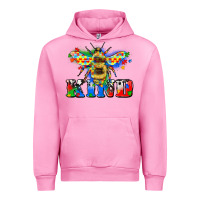 Fuchsia Pink bee kind autism Urban Hoodie - Zillion Design Studio