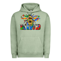 Pigment Oil Green bee kind autism Urban Hoodie - Zillion Design Studio