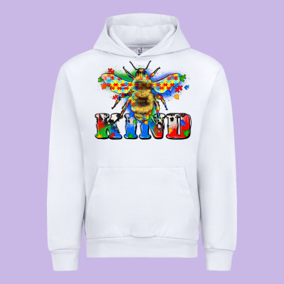 Bee Kind Autism Urban Hoodie Designed By Zillion Design Studio