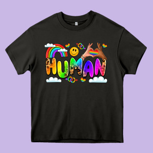 Human Pride Heavy Core Tee Designed By Lillyallendesigns