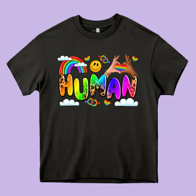 Human Pride Heavy Core Tee Designed By Lillyallendesigns