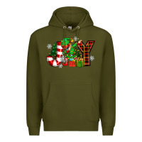 Army Green christmas joy elf Premium Hoodie - Zillion Design Studio
