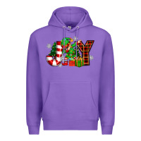 Purple christmas joy elf Premium Hoodie - Zillion Design Studio