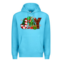 Ocean Blue christmas joy elf Premium Hoodie - Zillion Design Studio