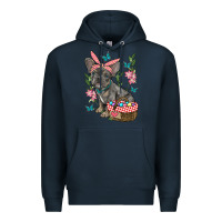 Navy easter french bulldog Premium Hoodie - RanaPortraitStore