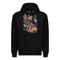 Black easter french bulldog Premium Hoodie - RanaPortraitStore