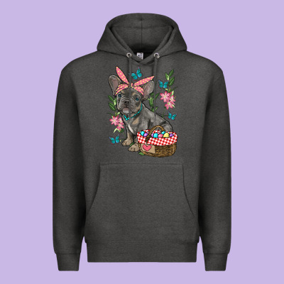 Easter French Bulldog Premium Hoodie Designed By Ranaportraitstore