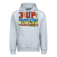 Heather Grey 3 up 3 down softball Urban Hoodie - texasbilliewilder