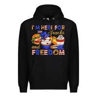 Black i m here for snacks and freedom Premium Hoodie - texasbilliewilder