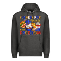 Charcoal Heather i m here for snacks and freedom Premium Hoodie - texasbilliewilder