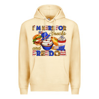 Pina Colada i m here for snacks and freedom Premium Hoodie - texasbilliewilder