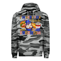 Slate Camo i m here for snacks and freedom Premium Hoodie - texasbilliewilder