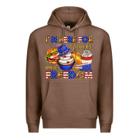 Chestnut i m here for snacks and freedom Premium Hoodie - texasbilliewilder