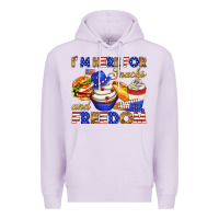 Lilac i m here for snacks and freedom Premium Hoodie - texasbilliewilder
