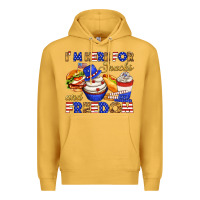 Mustard i m here for snacks and freedom Premium Hoodie - texasbilliewilder