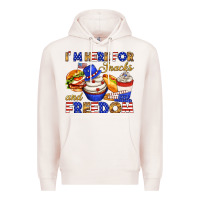 Pale Pink i m here for snacks and freedom Premium Hoodie - texasbilliewilder