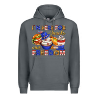 Rock i m here for snacks and freedom Premium Hoodie - texasbilliewilder