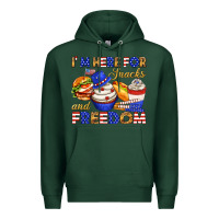 Sports Green i m here for snacks and freedom Premium Hoodie - texasbilliewilder