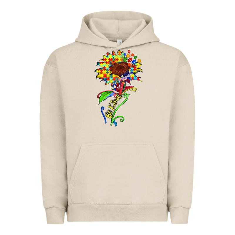 Be Kind Autism Sunflower Urban Hoodie by Zillion Design Studio | Teevron