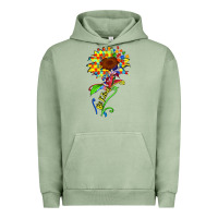 Pigment Oil Green be kind autism sunflower Urban Hoodie - Zillion Design Studio