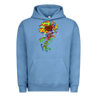 Pigment Pebble Blue be kind autism sunflower Urban Hoodie - Zillion Design Studio