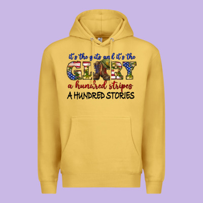 Its The Guts And Its The Glory A Hundred Stripes Premium Hoodie Designed By Texasbilliewilder