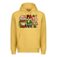 Antique Gold fa la la la latte Premium Hoodie - Zillion Design Studio