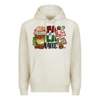 Oatmeal Heather fa la la la latte Premium Hoodie - Zillion Design Studio