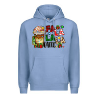 Colony Blue fa la la la latte Premium Hoodie - Zillion Design Studio