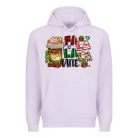 Lilac fa la la la latte Premium Hoodie - Zillion Design Studio