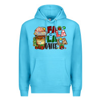 Ocean Blue fa la la la latte Premium Hoodie - Zillion Design Studio