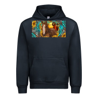 Navy horse and desert with sunflowers gemstone Urban Hoodie - RanaPortraitStore