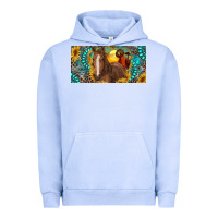Pigment Grape Ice horse and desert with sunflowers gemstone Urban Hoodie - RanaPortraitStore