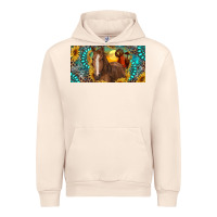 Sandshell horse and desert with sunflowers gemstone Urban Hoodie - RanaPortraitStore