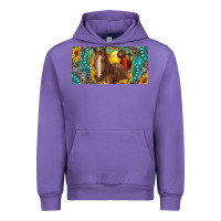 Tulip horse and desert with sunflowers gemstone Urban Hoodie - RanaPortraitStore