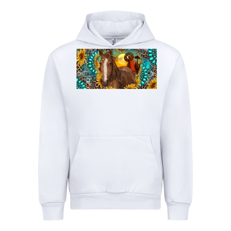 Horse And Desert With Sunflowers Gemstone Urban Hoodie by RanaPortraitStore | Teevron