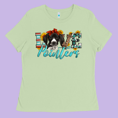 Love German Shorthaired Pointers Ladies Tee Designed By Artiststas