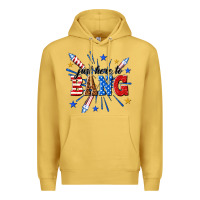 Antique Gold just here to bang Premium Hoodie - texasbilliewilder