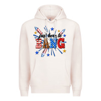 Pale Pink just here to bang Premium Hoodie - texasbilliewilder