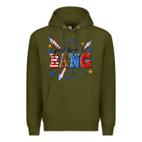 Army Green just here to bang Premium Hoodie - texasbilliewilder