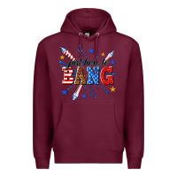 Burgundy just here to bang Premium Hoodie - texasbilliewilder