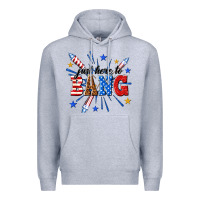 Heather Grey just here to bang Premium Hoodie - texasbilliewilder