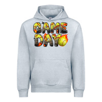 Heather Grey game day softball leopard Urban Hoodie - Zillion Design Studio
