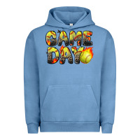 Pigment Pebble Blue game day softball leopard Urban Hoodie - Zillion Design Studio