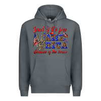 Rock land of the free america because of the brave Premium Hoodie - texasbilliewilder