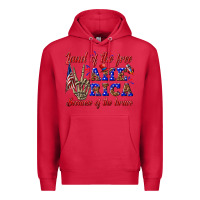 Cardinal land of the free america because of the brave Premium Hoodie - texasbilliewilder