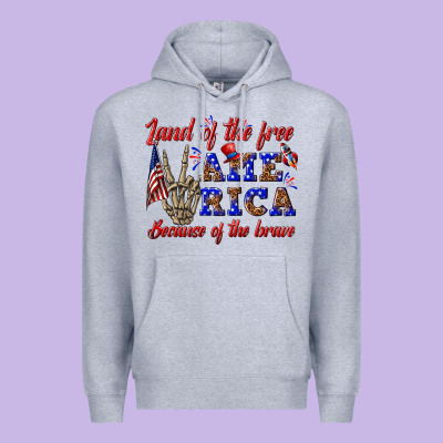 Land Of The Free America Because Of The Brave Premium Hoodie Designed By Texasbilliewilder