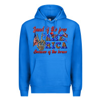 True Royal land of the free america because of the brave Premium Hoodie - texasbilliewilder