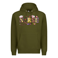 Army Green easter nurse Premium Hoodie - RanaPortraitStore